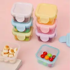 Kit 4 Potes Herméticos Mini 150ml com Travas 4 Cores Congelar Papinha Frutas Envio Imediato