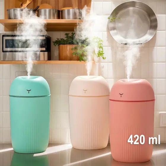 Umidificador De Ar E Difusor Aromatizador De Ambiente Escritório Purificador De Ar, Usb Com Led