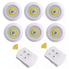 6/9/12 Pcs Lampada Luminaria Led Spot Sem Fio Controle Remoto Luz LED.