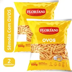 Macarrão Massa Seca Sêmola Com Ovos Parafuso 500g Fusilli 500G Pasta Fácil Floriani