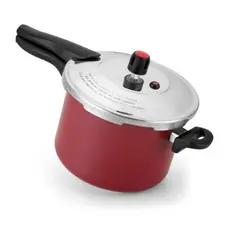 Panela De Pressão 4,5 Litros Antiaderente Teflon Com Tampa Externa Cinza PROMOÇAO