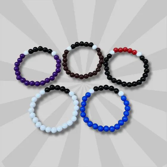 Pulseira Jiu-Jítsu - Faixas em plástico 8mm - Itaim Bijuterias