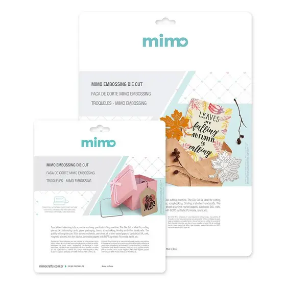 Faca de Corte Mimo Embossing - Folhagens de Outono - 8 Pç