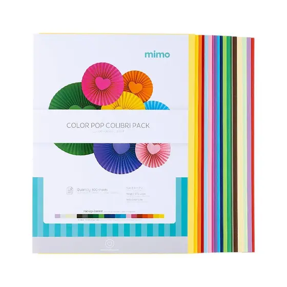 Papel Color Pop Kit Colibri Mimo - A4 - 180 gr - 100 unds