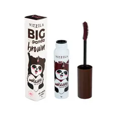 Rímel Máscara Cílios Big Panda Brown Vizzela Marrom Pincel Grande Curvado