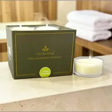 Vela Aromática Premium Capim limão cidreira C/12 Mini Velas Velitah Brasil