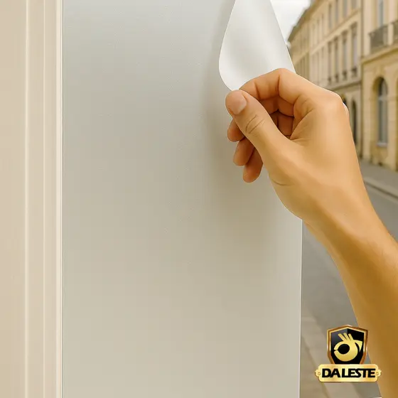 3m x 60cm Adesivo Jateado Liso Fosco Para Janela Box Sacada Vidro e Porta Elimina a Visão Sem Tirar a Luz