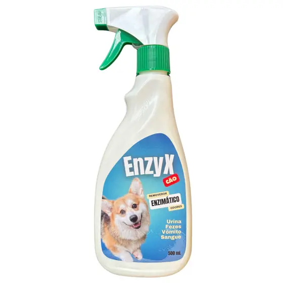 EnzyX Cão 500mL ENZIMÁTICO eliminador de odores PET urina fezes vômito sangue tipo Enzimac enzimas