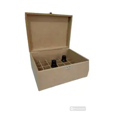Caixa Para Óleos Essenciais Em Mdf Para 30 Unidades com fecho metalico organizador decoração