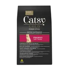 Ração Catsy Gold Premium Especial Gatos Castrados Frango 10,1kg Fosferpet