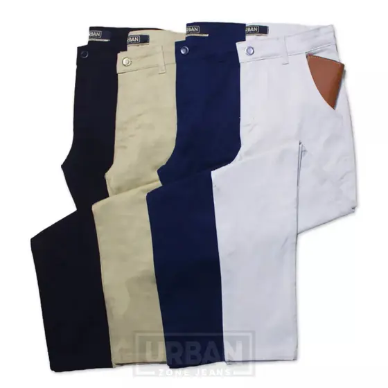 Calça Sarja Masculina Modelo Esporte Fino com Elastano Slim Fit