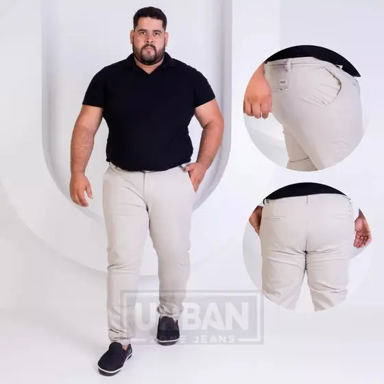 Calça Masculina Plus Size Esporte Fino Estilo Social - Sport Fino Tamanho 48 ao 52