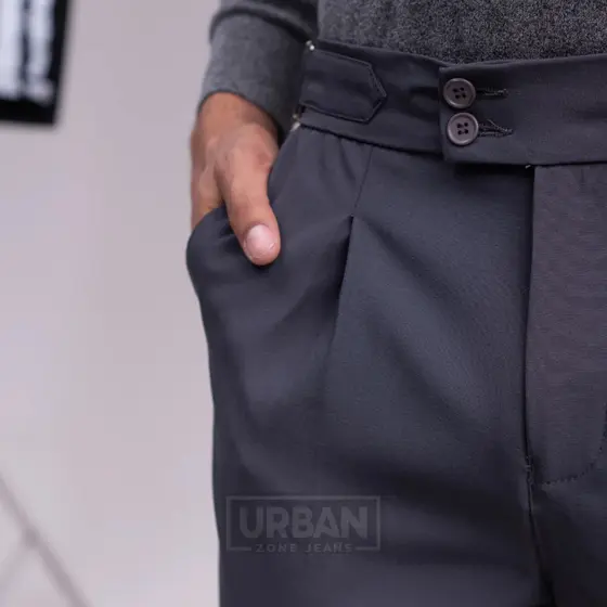 Calça Alfaiataria Masculina Padronada com Pregas Ajustável com Elastico Social Premium Lycra