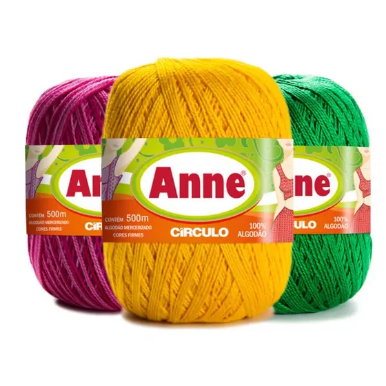 Linha Anne Circulo 500 Metros 100% Algodão 147gr