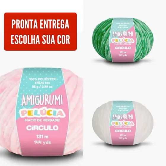 Linha Amigurumi PELUCIA 131mt Círculo - Pelúcia de Verdade