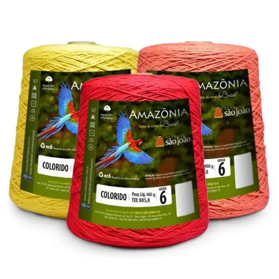 Barbante Amazonia 400g Fio 6 São João Várias Cores Promoção