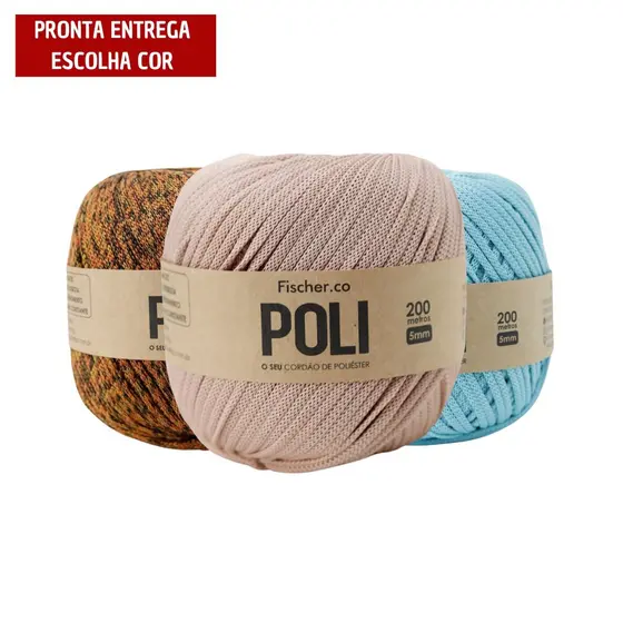 Fio Náutico Poliéster Poli Plus Fischer 5mm 200 Metros / 400g