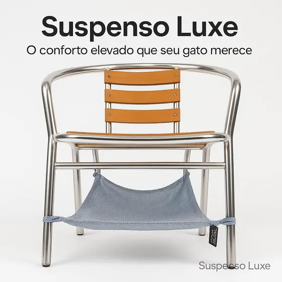 Cama Rede Gato Suspensa Confortável Tecido Algodão Estampas