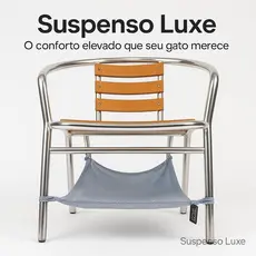 Cama Rede Gato Suspensa Confortável Tecido Algodão Estampas