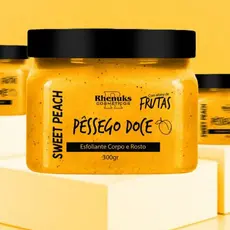 Esfoliante Para Corpo E Rosto - Pessego Doce - 300g - Rhenuks