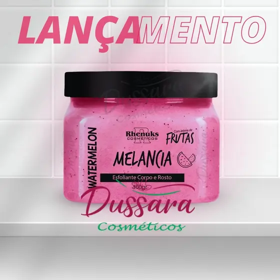 Esfoliante Para Corpo E Rosto - Melancia - 300g - Rhenuks