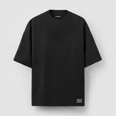 Camiseta Masculina Oversized Premium 20.1 Preto Malhão Tecido Grosso Streetwear Camisa Over Unissex