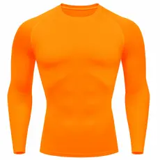 Camiseta Proteção Solar UV 50+ Cores Verde Neon Laranja Neon Para Ideal Para Esportes Treinos Lisa
