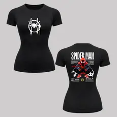 Camiseta Feminina UV 50+ Manga Curta Compressão Rash Guard Spider Miles Morales