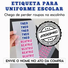 Etiqueta Personalizada DTF Para Marcar Roupas De Crianças Creche E Escola
