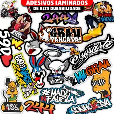 Super Cartela de adesivos que não desbotam - 21 adesivos moto bike capacete SC01 b