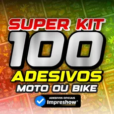 100 Adesivos Moto Kit de 3 Cartelas de adesivos para Moto Capacete Bike Carro KC12