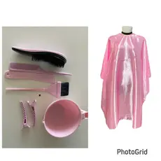 capa de corte de cabelo e quimica , kit capa de corte com kit tintura,cabeleireira