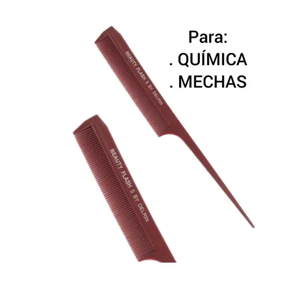 Pente profissional química mechas corte ,5by Delrin Beauty flash