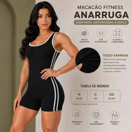 Macaquinho Feminino Canelado Justinho Moda Verão Confortável