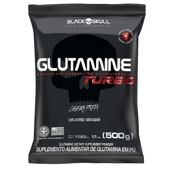 Refil Glutamina Turbo 500g Blackskull
