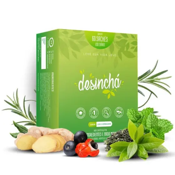 Desincha Cha Para 60 Dias C/60 Saches