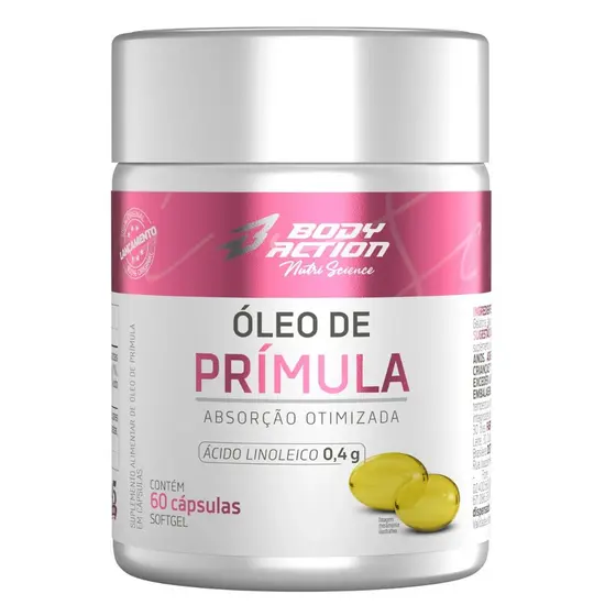 Óleo de Prímula Pote 60 Cápsulas Bodyaction