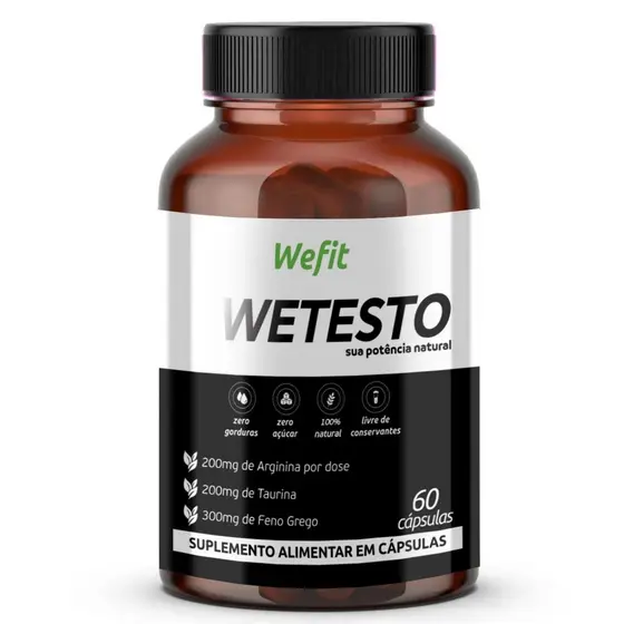 Wetesto Com Feno Grego Pote Com 60 Cápsulas Wefit