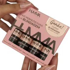 Kit Blindagem Unhas Humma Alongamento Designers TPO HEMA FREE Primer Adesivador Gel Base Top Coat