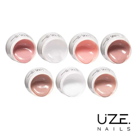 Uze Nails Gel Construtor 25g LIVRE TPO HEMA FREE Nude Pink Baby White Elegante Cover - Escolha o Seu
