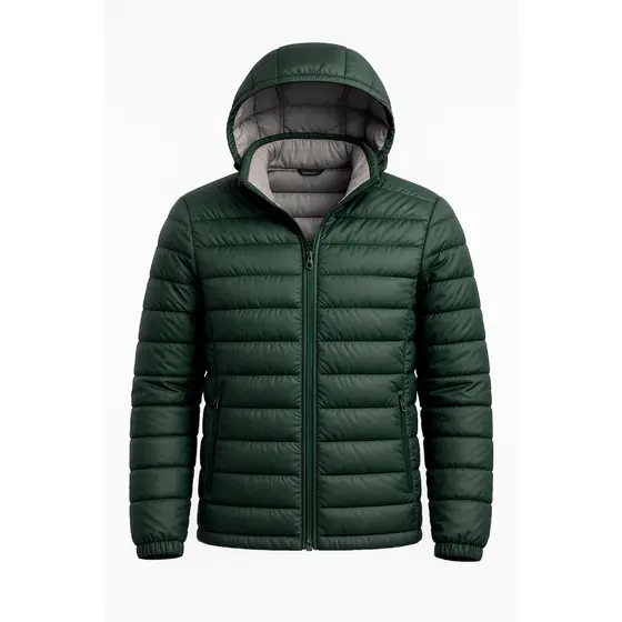Jaqueta Masculina Impermeável Puffer Casaco Com Capuz