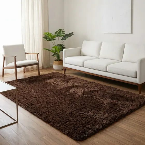 Tapete 1,40x2,00 Luxuoso Macio Sala Apartamento Versátil Base Antiderrapante Prático Limpar Estiloso