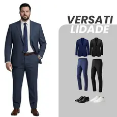 Terno Alfaiataria Masculino Plus Size Premium Tecido Tecnologico Elastano Italiano Executivo