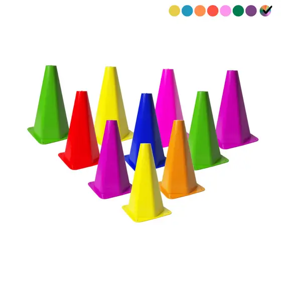 Kit Funcional Agilidade 10 Cones Demarcatório Futebol Patins Fisioterapia Crossfit Funcionail