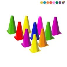 Kit Funcional Agilidade 10 Cones Demarcatório Futebol Patins Fisioterapia Crossfit Funcionail