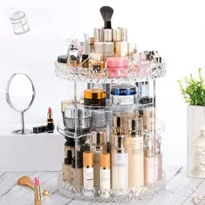 Organizador de maquiagem Giratório 360º Acrílico Suporte de Cosméticos