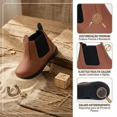 Bota Botina Botinha Infantil Jequinha Menino Masculina Festa Junina Rodeio Country Sítio Caramelo