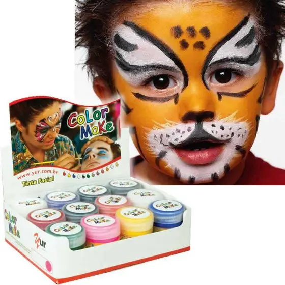Kit com 12 Tinta  Liquida 15ml - colormake Maquiagem artistica  para festa sua make profissional