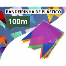BANDEIRINHAS DE PLÁSTICO COLORIDAS PARA FESTA JUNINA  E PARA DECORACAO DE FESTA EM GERAL