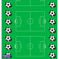 TNT Estampado Bola Campo de futebol para decoracao de festa 1.40x0.63 ou 1.40x1,26 ou 1.40x1,89 ou 1.40x2,52